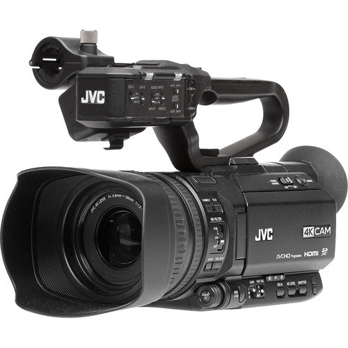 JVC GY-HM250E Solid State IP 4K/HD Camcorder, Handheld With IP/ Streaming & Broadcast Overlay Function