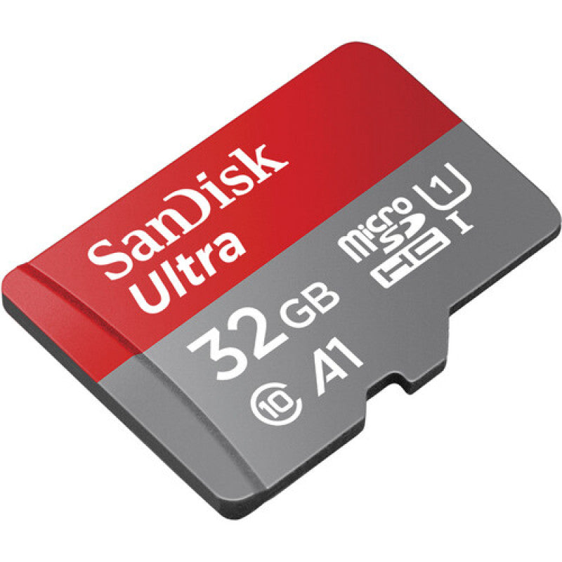 SanDisk Ultra microSDHC, 32GB, U1, C10, A1, UHS-1, 120MB/s R, 4x6, 10Y