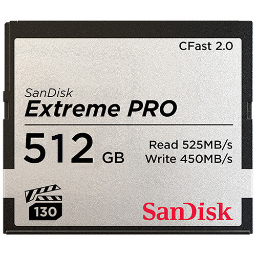 SANDISK EXTREME PRO CFAST 2.0 512GB 525MB/S VPG130