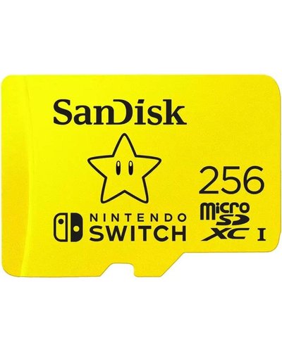 Sandisk MICROSDXC FOR NINTENDO COBRANDED 256GB, V30, U3, C10, A1, UHS-1, 100MB/s R, 90MB/s W