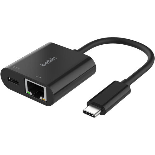 Belkin Connect USB-C to Ethernet Adapter with Power Delivery Port up to 100 Watt Power Delivery
