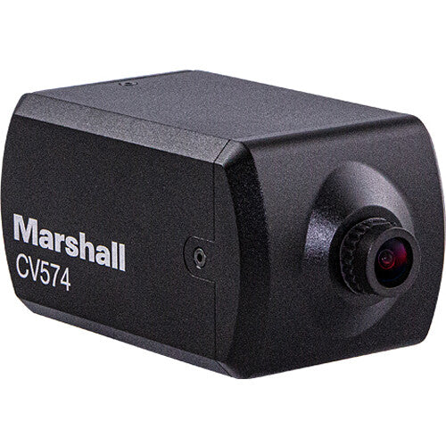 Marshall CV574 NDI 4K UHD Mini Broadcast Camera with 4.0mm Interchangeable Lens - NDI│HX3, IP & HDMI Outputs