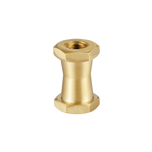 E-Image 1/4" female to 3/8" female hex stud Brass