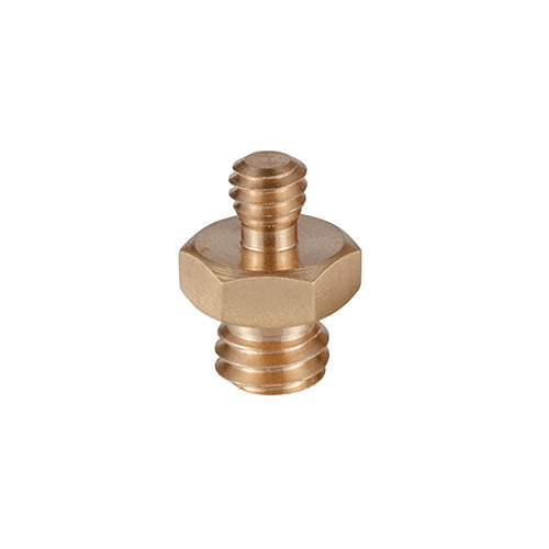E-Image 1/4" to 3/8" double stud screw adapter brass