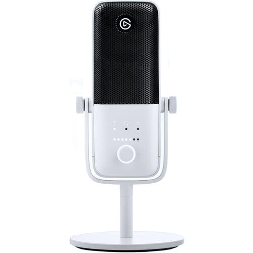 Elgato Wave:3 Microphone - Condenser capsule; Sample Rate: 48 / 96 kHz; Frequency Response: 70 - 20000 Hz; USB-C - White