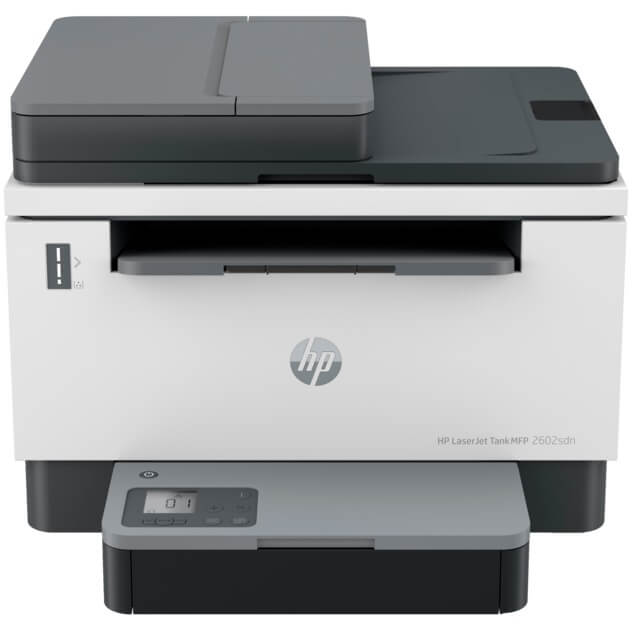 HP Laserjet Tank Mfp 2602dn-Print, Scan, Copy, Black (A4, Normal) Up To 22 Ppm, Hi-Speed USB, Ethernet 10/100 Bt, Recommended Monthly Page Volume-250-2500, Automatic Duplex Printing, HP Auto-On/Auto-Off, HP Smart App, Supplies-HP 153 Black Or HP 154 Black