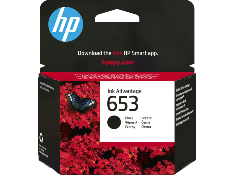 HP 653 Black Original Ink Advantage Cartridge
