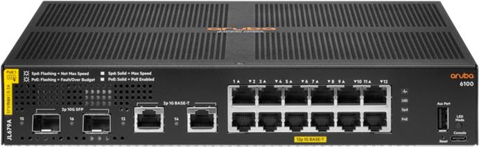 HP Aruba 6100 12g Cl4 2sfp+ 139w Switch
