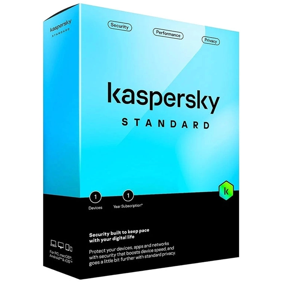 Kaspersky Standard - 1 Device - 1 Year - Pap Dvd - No Cd