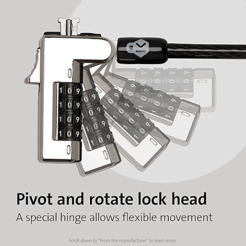 Kensington Slim NanoSaver Combination Laptop Locks for Specific HP/Lenovo (Nano Slot) Models