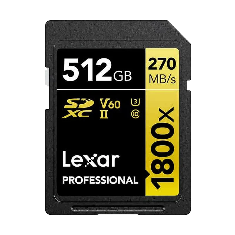 Lexar 512GB SD Gold 1800x Memory Card
