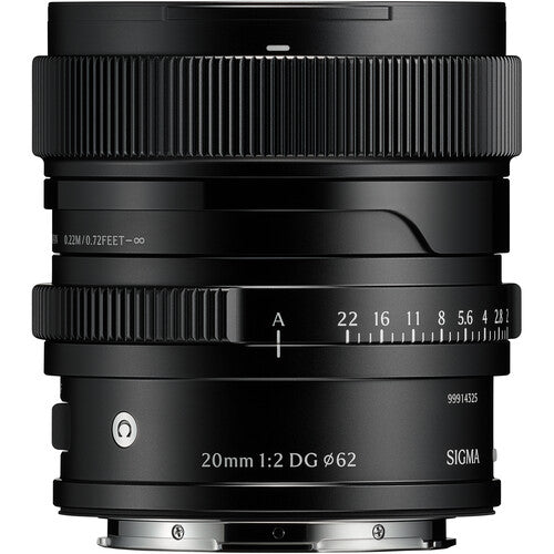 SIGMA LENS 20MM F/2 DG (C) (BK) F/L-MOUNT