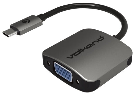 VolkanoX Core VGA series USB Type C to VGA converter - 10cm - Charcoal