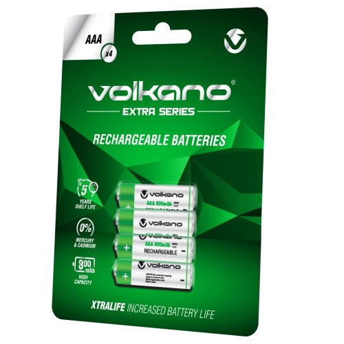 Volkano Extra series Rechargeable Batteries AAA pack of 4