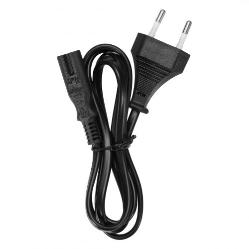 Volkano Presto series Power Cable 2 pin Figure 8 to Type-C Euro 1.2m 5A - black