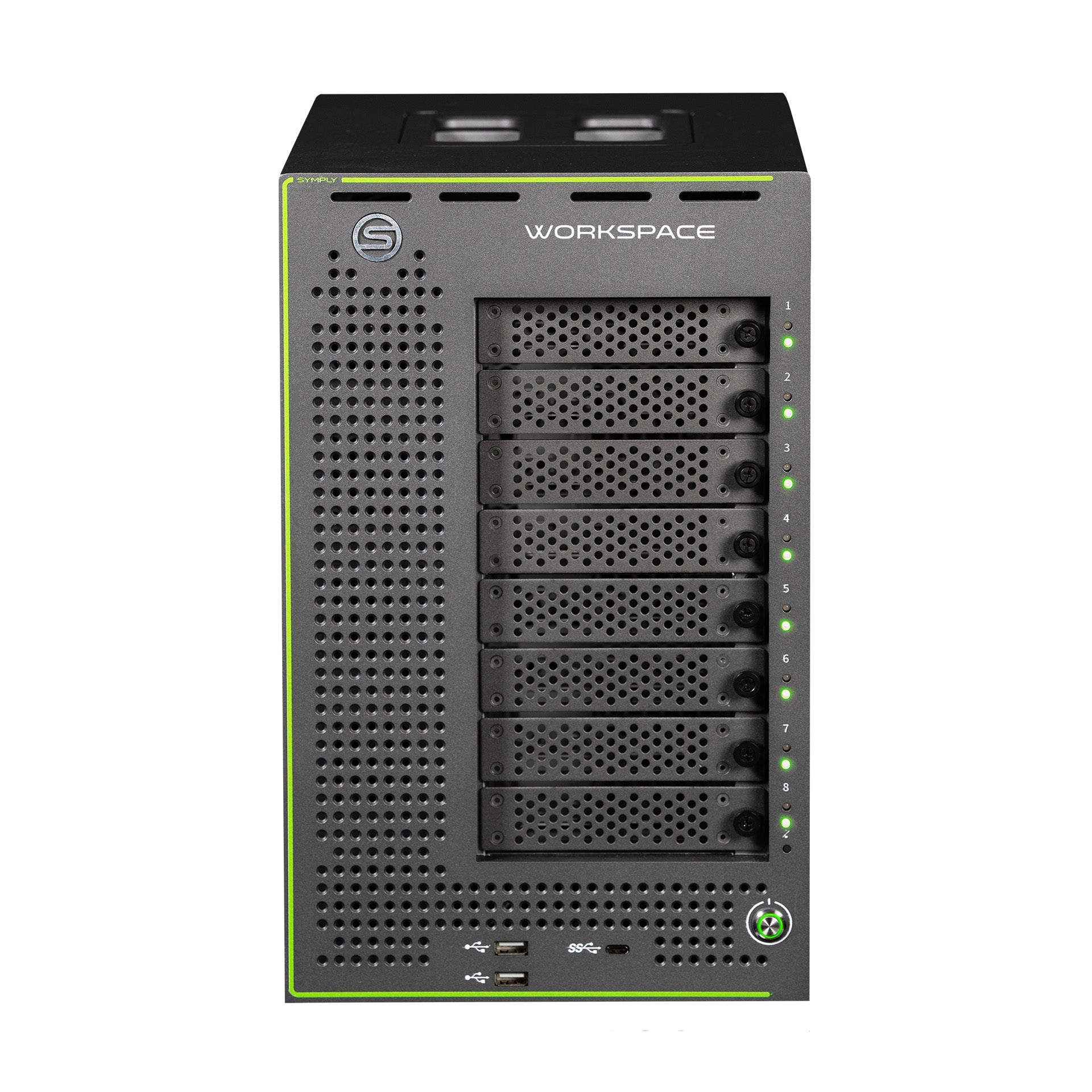 SymplyWORKSPACE XE 80TB Desktop 8 Bay Shared Storage Appliance 3Yr