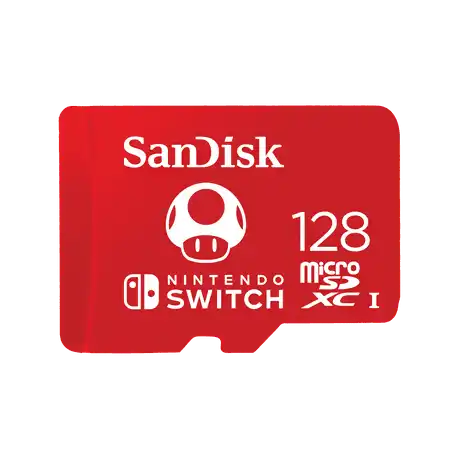 Sandisk MICROSDXC FOR NINTENDO COBRANDED 128GB, V30, U3, C10, A1, UHS-1, 100MB/s R, 90MB/s W