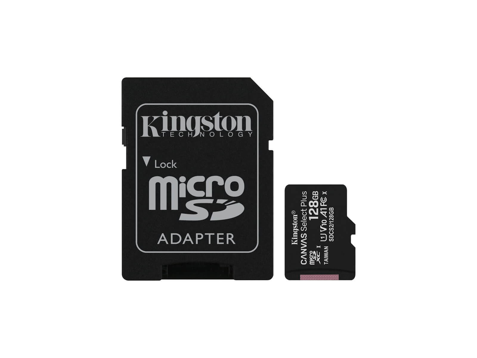 Kingston 128GB Micsdxc Canvas Select Plus 100r A1 C10 Card + Adp