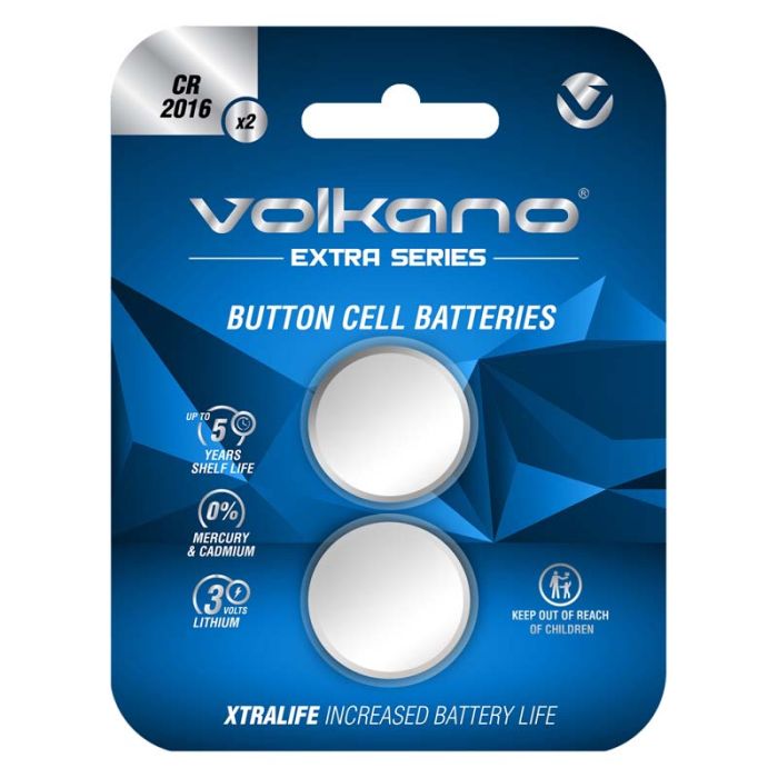 Volkano Extra series CR2016 Pack of 2 Batteries