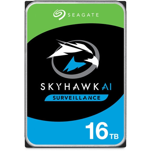 Seagate Skyhawk AI 16TB 3.5" HDD Surveillance Drives; SATA 6GB/s