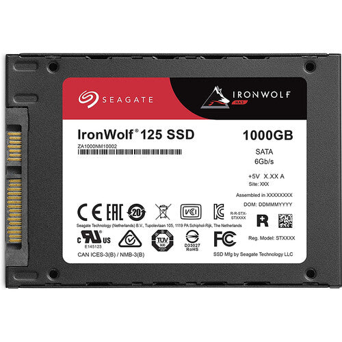 Seagate 1TB Ironwolf 125 SSD; 6GB/s SATA; 3D TLC, 2.5"