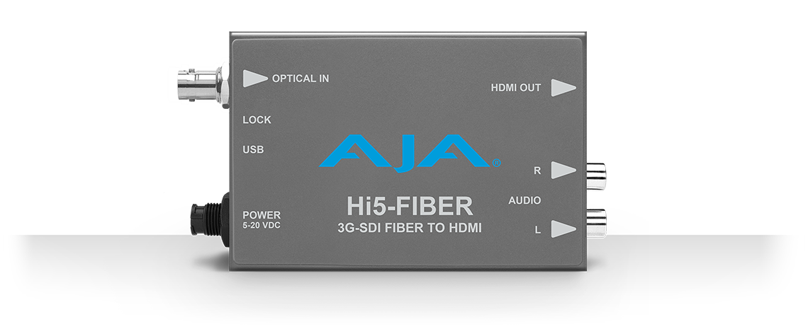 AJA Hi5-Fiber (Hi5Fiber) Hi5 with ST Fiber Input Mini Converter
