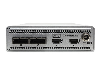 ATTO 2-Port 20Gb Thunderbolt 2 to 2-Port 10Gb Ethernet, RJ45 Interface, Low Profile