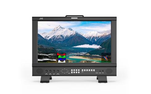 JVC 17" UHD 3840 x 2160 studio monitor, 8 bit panel, with 12G, quad 3G, HDMI inputs