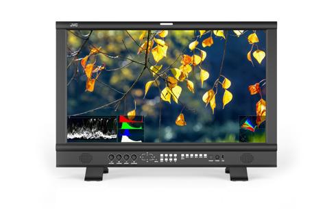 JVC 24" UHD 3840 x 2160 studio monitor, 10 bit panel, with 12G, quad 3G, HDMI inputs