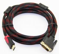 Lindy 5m Dvi To HDMI Metal Hood Braid Cable(Cg483g-5.0)