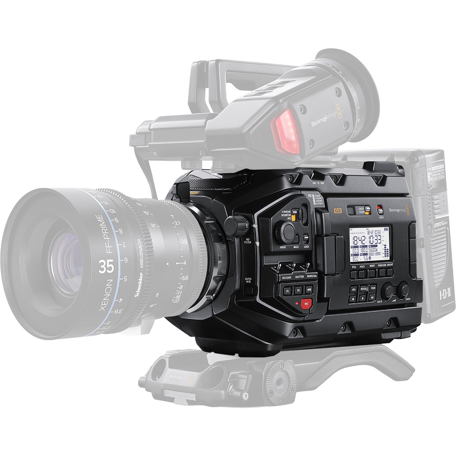 Blackmagic URSA Mini Pro 4.6K G2 EF (body only). Side Handle & LANC Cable not included