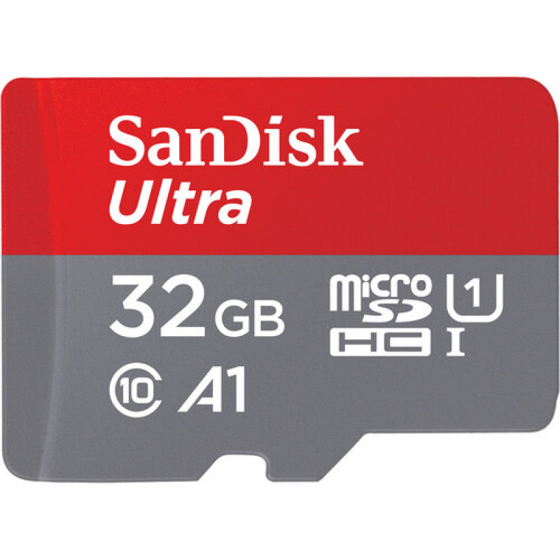SanDisk Ultra microSDHC, 32GB, U1, C10, A1, UHS-1, 120MB/s R, 4x6, 10Y