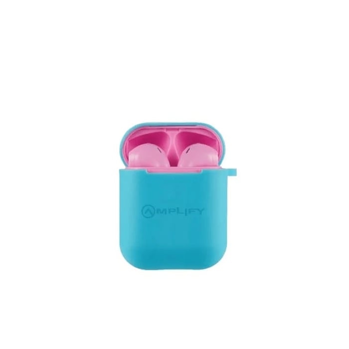 Amplify Buds Series True Wireless Earphones with Silicone Accessories - Pink/Blue