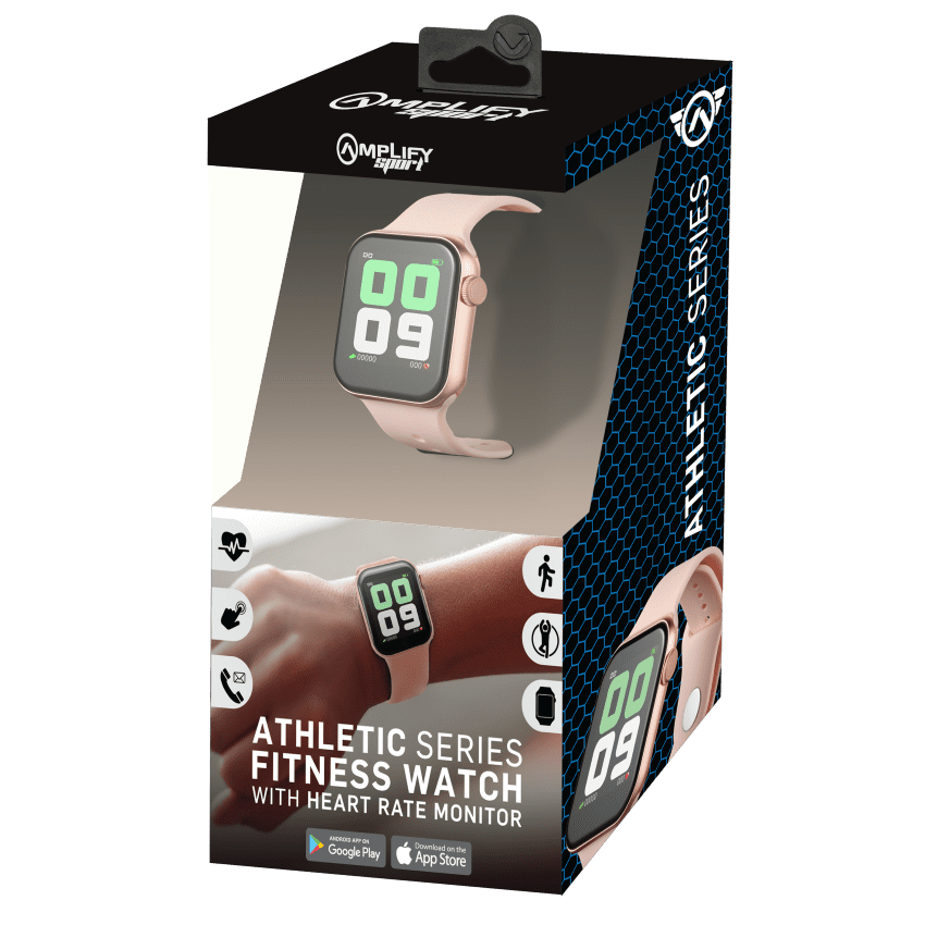 Amplify Sport Athletic series fitness watch - square gold