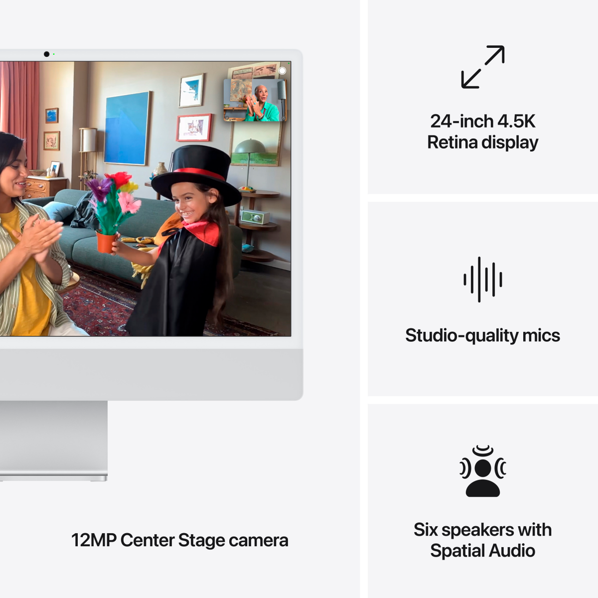Apple 24-Inch iMac With Retina 4.5k Display M4 Chip With 10‑Core CPU And 10‑Core GPU, 24GB, 512GB Solid State Drive
