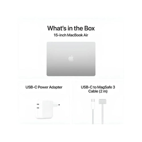 Apple 15-inch MacBook Air: Apple M3 chip with 8-core CPU and 10-core GPU. 16GB. 256GB SSD - Silver