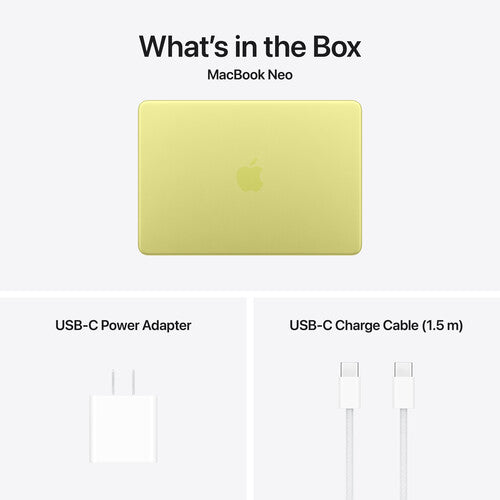Apple 13-inch MacBook Neo: Apple A18 Pro chip with 6‑core CPU and 5‑core GPU, 8GB, 256GB SSD