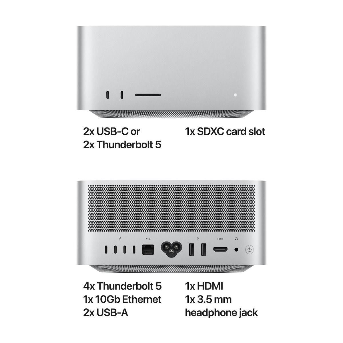 Apple Mac Studio: Apple M3 Ultra chip with 28‑core CPU. 60‑core GPU. 96GB. 1TB