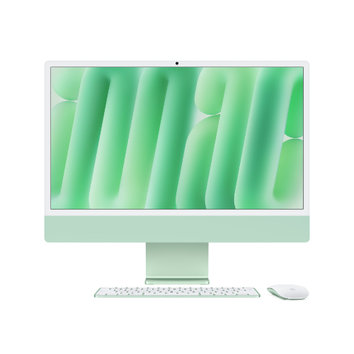 Apple 24-inch iMac with Retina 4.5K display: Apple M4 chip with 10‑core CPU and 10‑core GPU. 16GB. 256GB SSD - Green