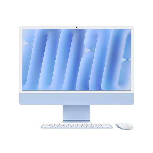 Apple 24-inch iMac with Retina 4.5K display: Apple M4 chip with 10‑core CPU and 10‑core GPU. 16GB. 512GB SSD - Blue