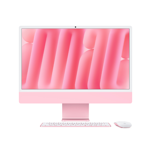 Apple 24-inch iMac with Retina 4.5K display: Apple M4 chip with 10‑core CPU and 10‑core GPU. 16GB. 256GB SSD - Pink