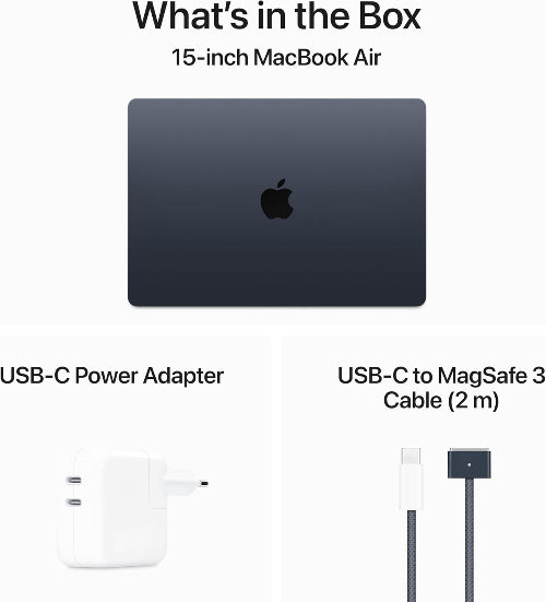 Apple  MacBook Air MXD43ZE/A 15-inch M3 chip| 8-Core CPU| 10-Core GPU| 16GB| 512GB Solid State Drive