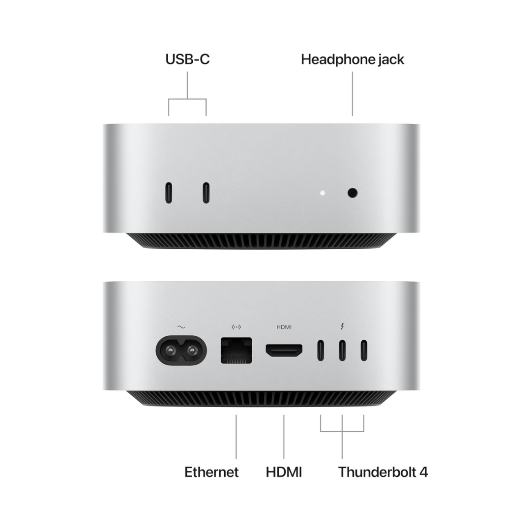 Apple Mac Mini: Apple M4 Pro Chip With 12‑Core CPU And 16‑Core GPU, 24GB, 512GB Solid State Drive