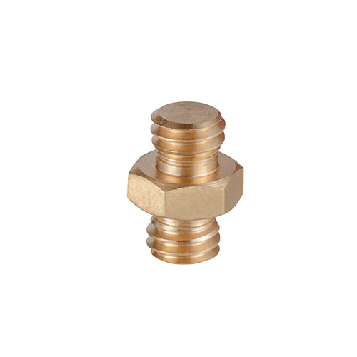 E-Image 3/8" to 3/8" double stud screw adapter brass
