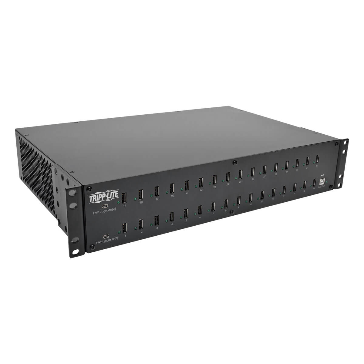 Eaton 32-Port USB Charging Station With Syncing, 230v, 5v 80a (400w) USB Charger Output, 2u Rack-Mount