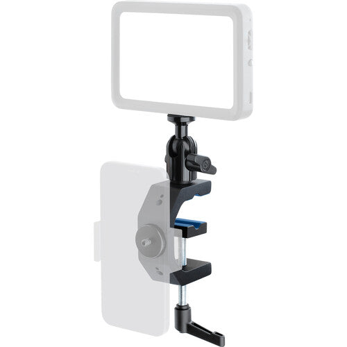 Elgato Heavy Clamp - Heavy-duty G-Clamp; Ball head and four ¼-inch threads; Rubber pad with tube groove.