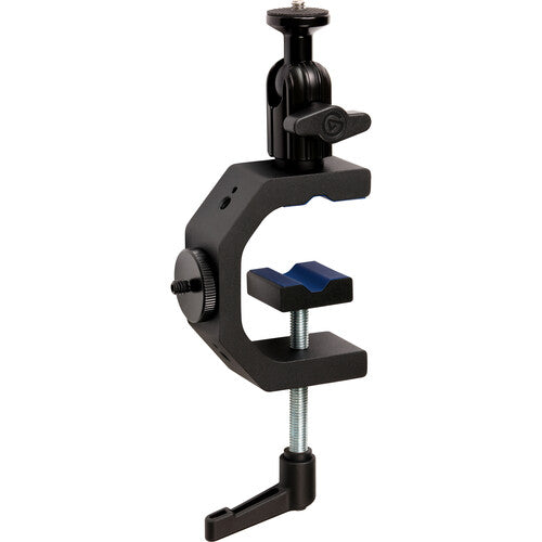 Elgato Heavy Clamp - Heavy-duty G-Clamp; Ball head and four ¼-inch threads; Rubber pad with tube groove.