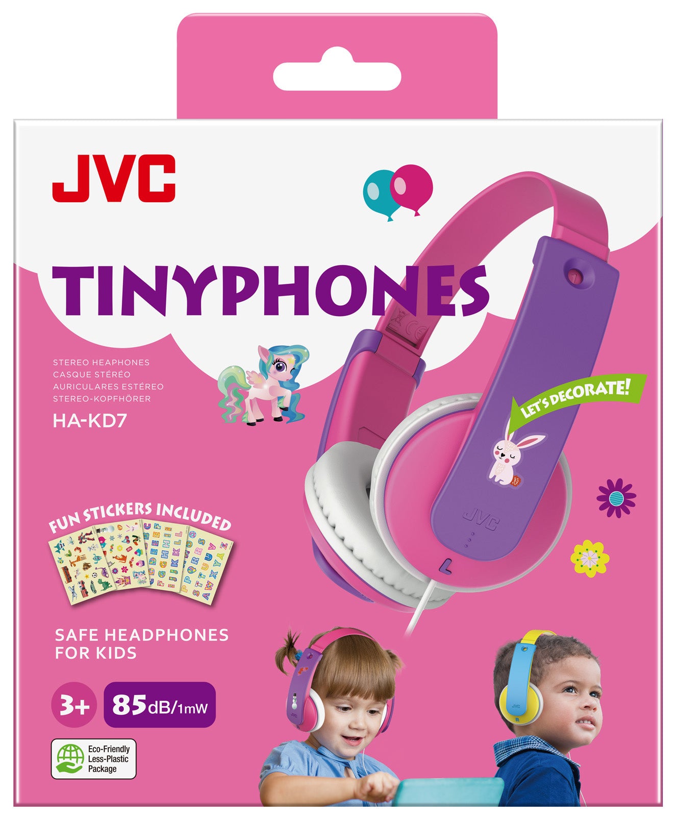 JVC Pink Design for Children Headphones