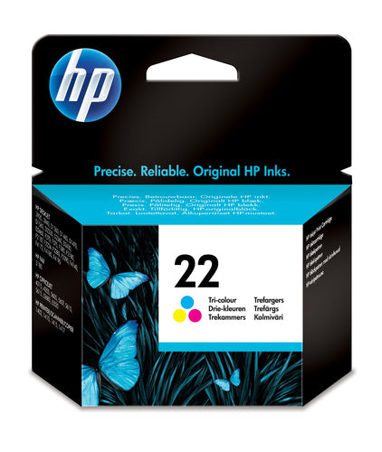 Hp 22 Tri-Colour Inkjet Print Cartridge (5ml)