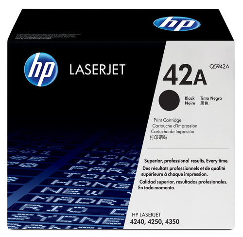 Hp 42a Laserjet 4250/4350/4240 Black Print Catridge Yield 10 000 Pgs. Declared Yield Value In Accorda